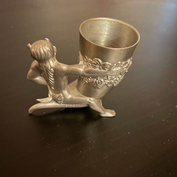 Vintage Pewter German Shot glasses with The Devil - Picture 10 of 13